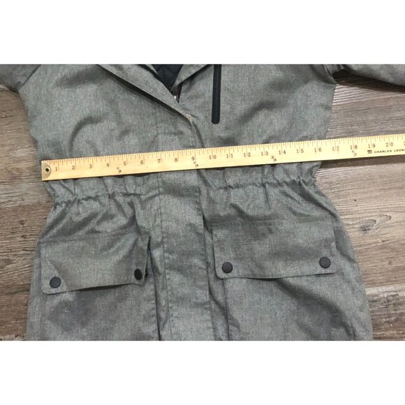 Burton Olympus Jacket Womens XS Gray Faux Fur Hooded Ski Snowboard - Picture 5 of 6